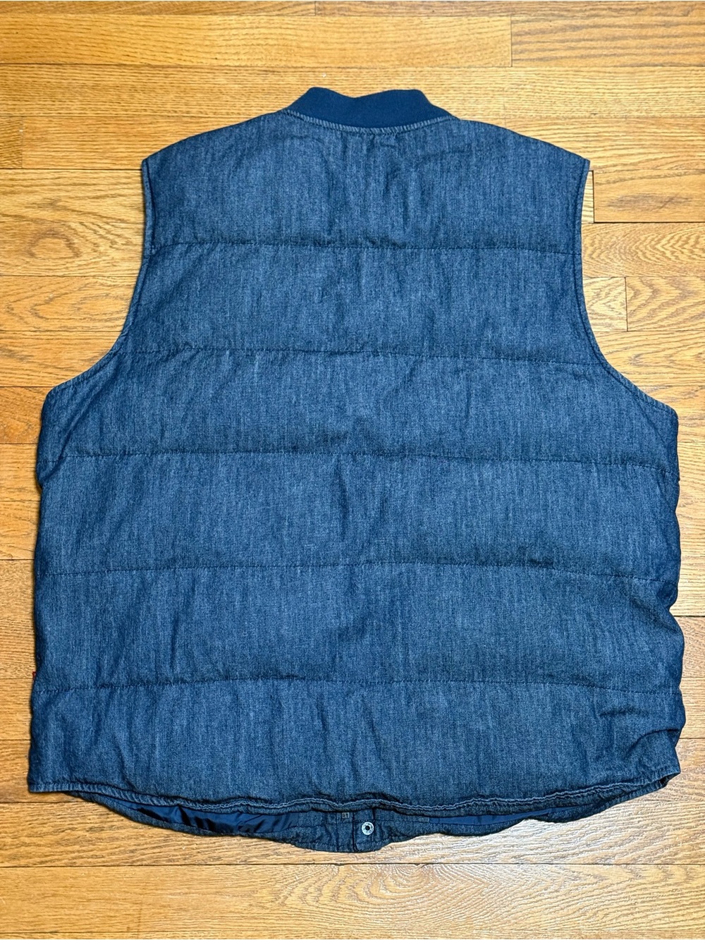 Levi's Navy Blue Quilted Denim Puffer Vest - Picture 5 of 11